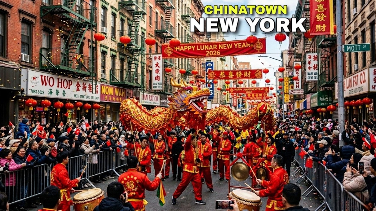 NYC Lunar New Year Parade 2026  Chinatown Year of the Horse Celebration 4K