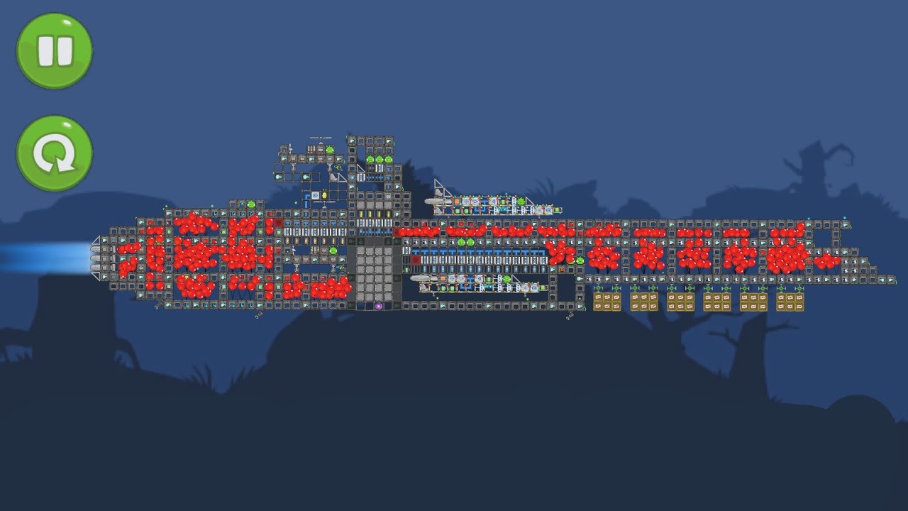 Авианосец/бомбардировщик Zeppelin и воздушная артиллерия в моде Bad Piggies Bple
