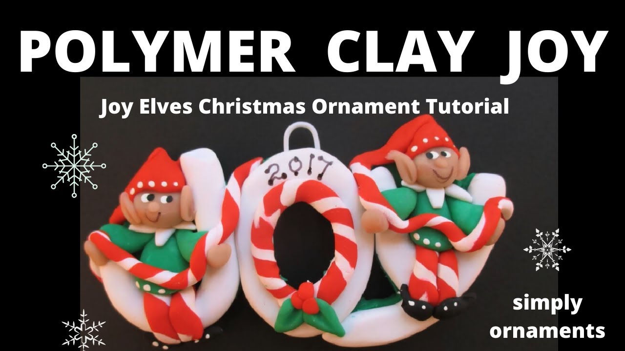Polymer Clay Joy Elves Christmas Ornament