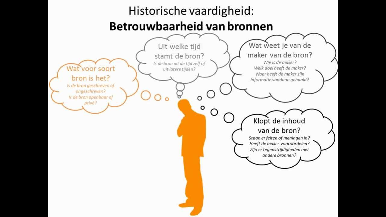 Historische vaardigheden: Betrouwbaarheid van bronnen