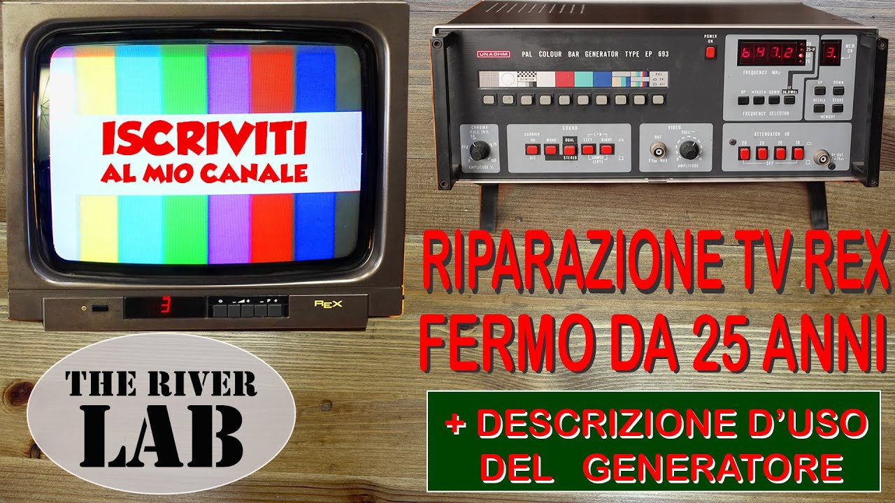 037 Riparazione TV REX 14'' a tubo catodico con analisi dello schema elettrico