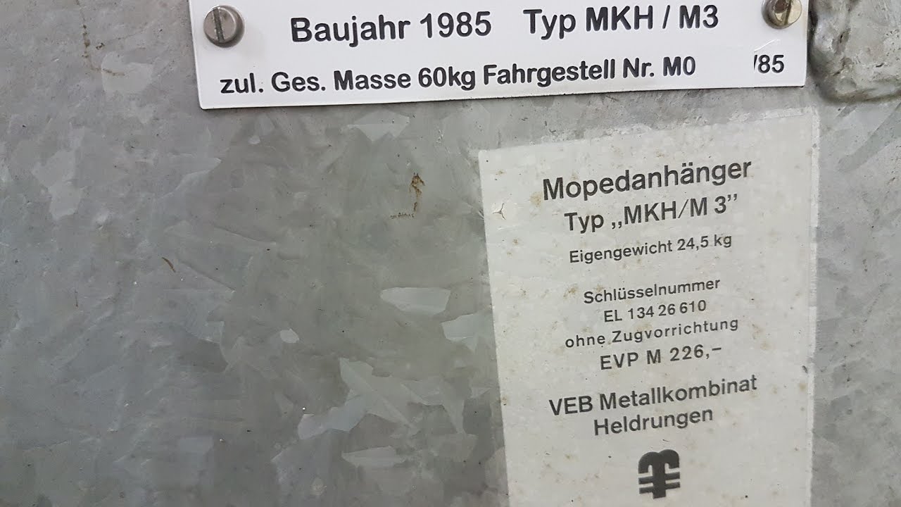 [Simson Anhänger] Mopedanhänger MKH/M3