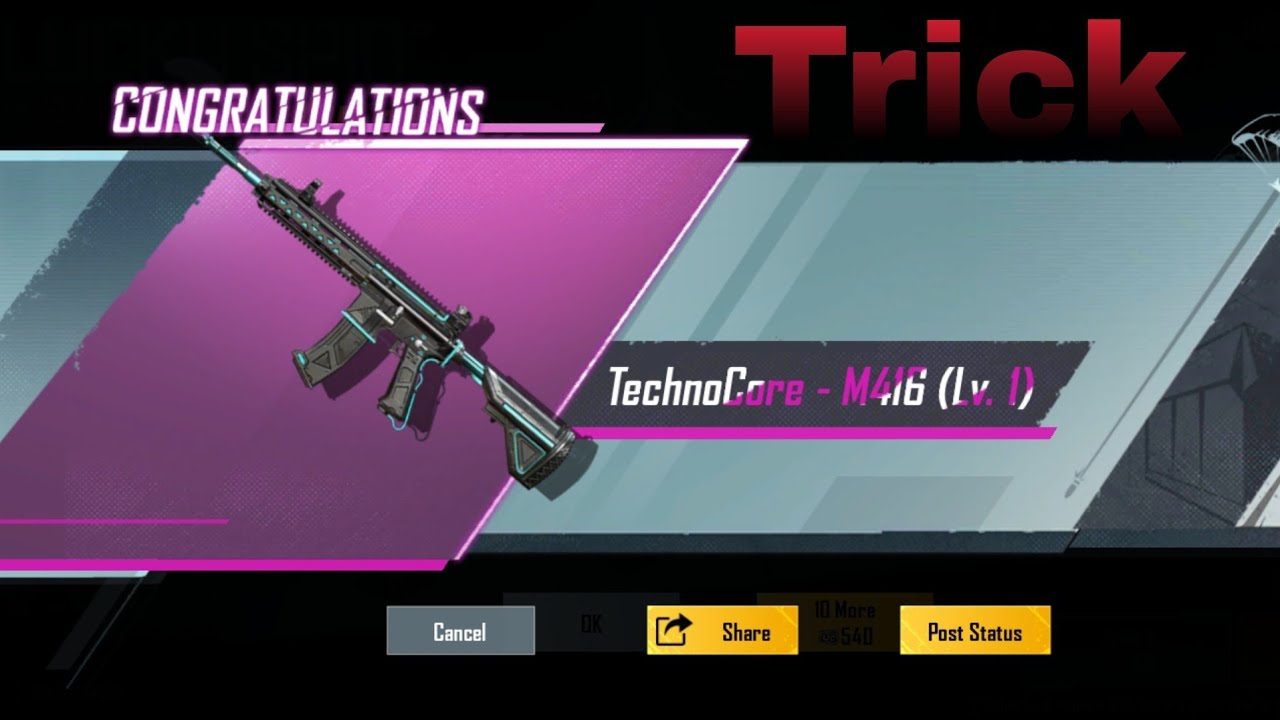 TECHNOCORE M416 CRATE OPENING CORE M4 LUCKY SPIN NEW CORE M416 SPIN PUBG MOBILE BGMI