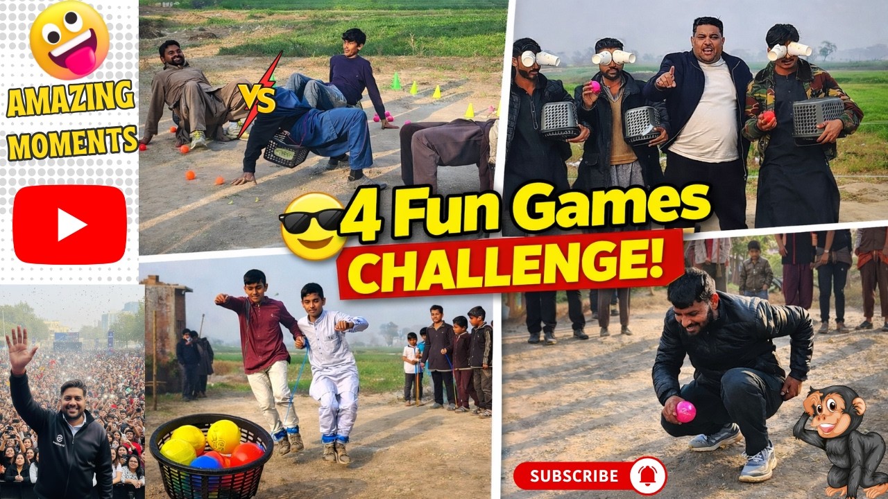 Fun Challenge Games Video is Here,  Very Funny Challenge Game in Village Pakistan (Subscribe)