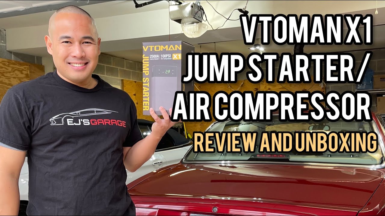 Best Jump Starter with Air Compressor VTOMAN X1 Review & Unboxing. Jump Start Dead Car Battery