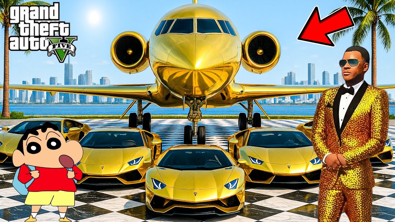 Franklin Or Shinchan Touch Anything Become Diamond Gold in GTA 5 | Ai Gamerz