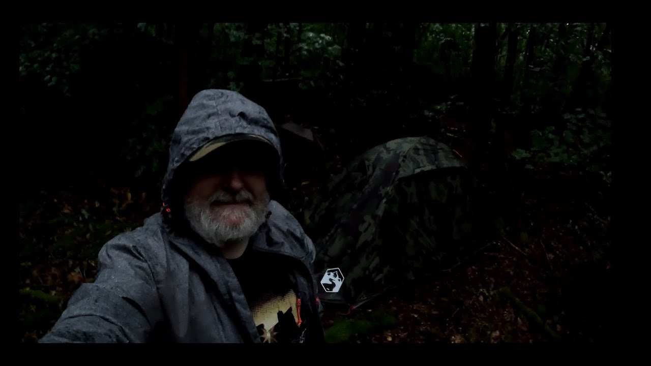 Caught in storm, A good test for my brand new cheap camo tent. will it leak?