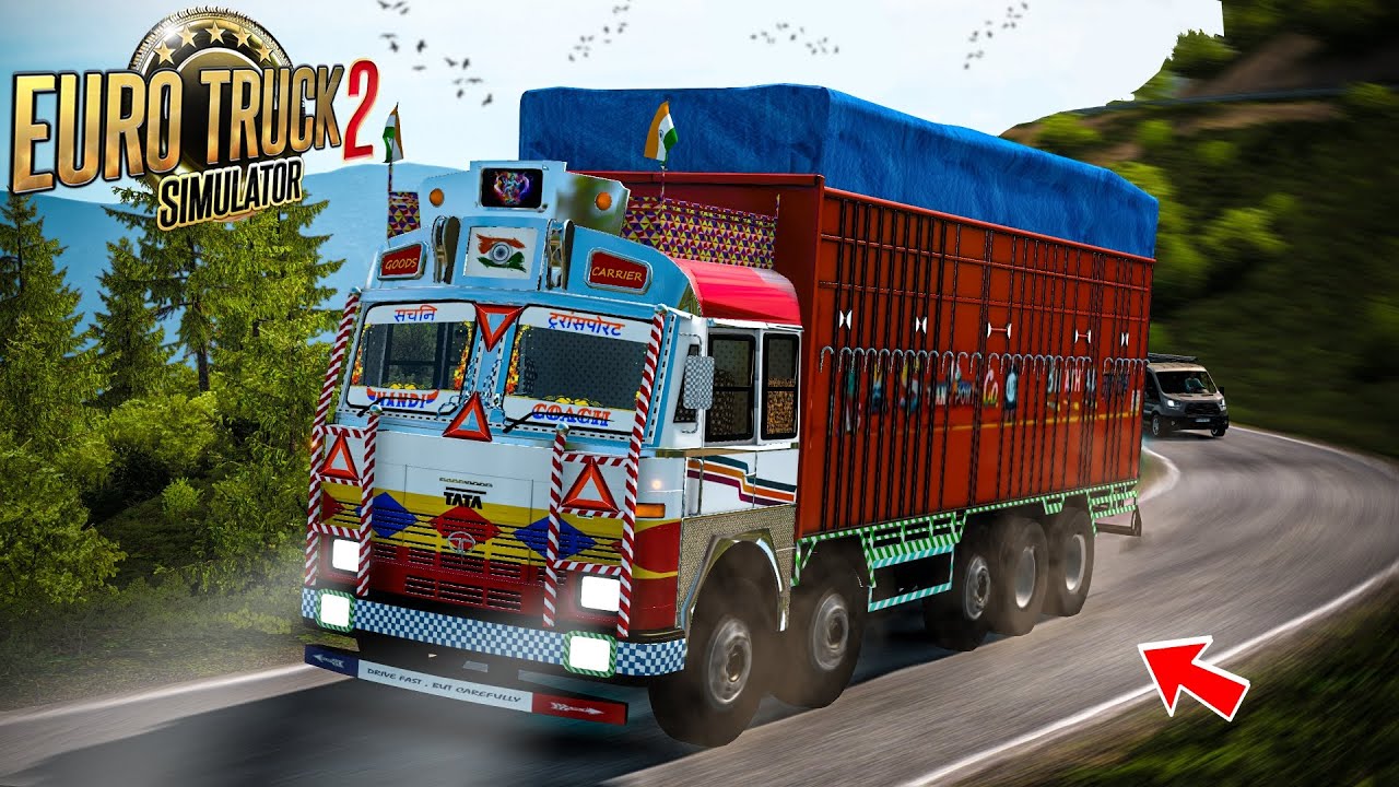 INDIAN TATA 3718 Truck Drive on Narrow Roads 😱 Ets2