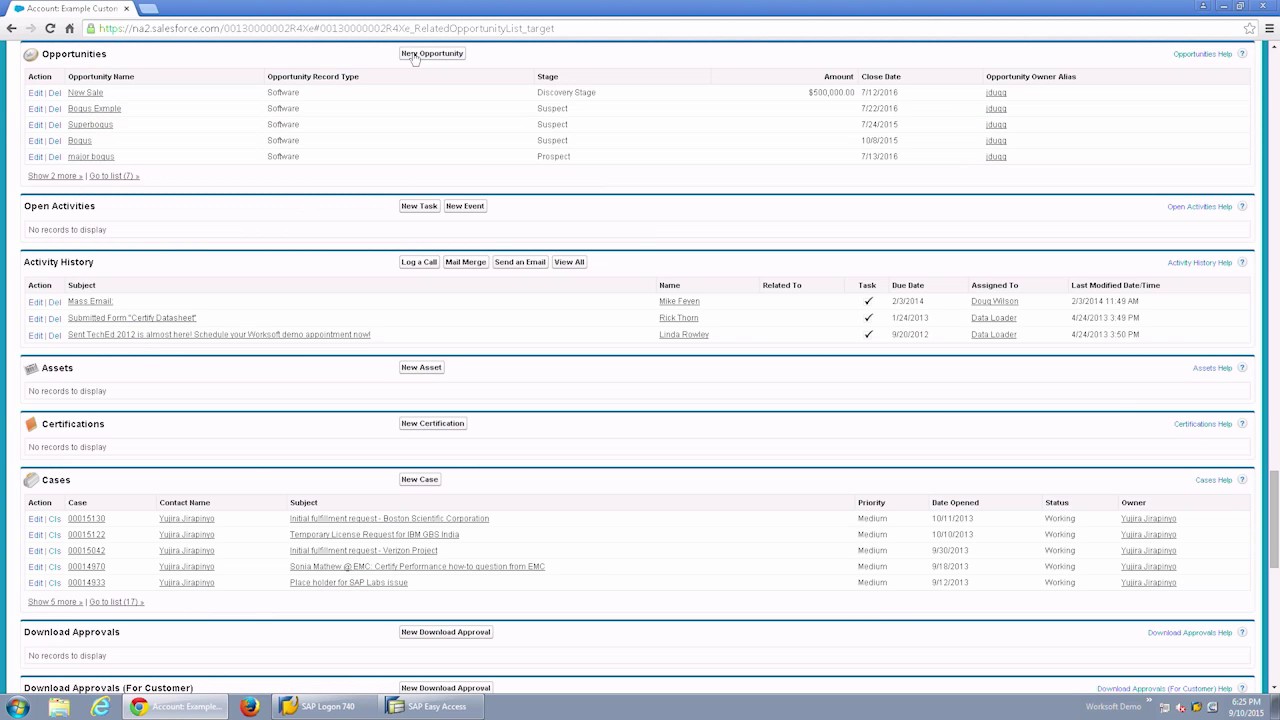 Using Worksoft Capture in SalesForce