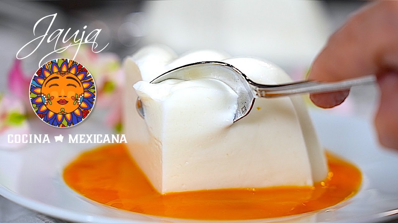 Gelatina Blanca Cremosa en Salsa de Mango