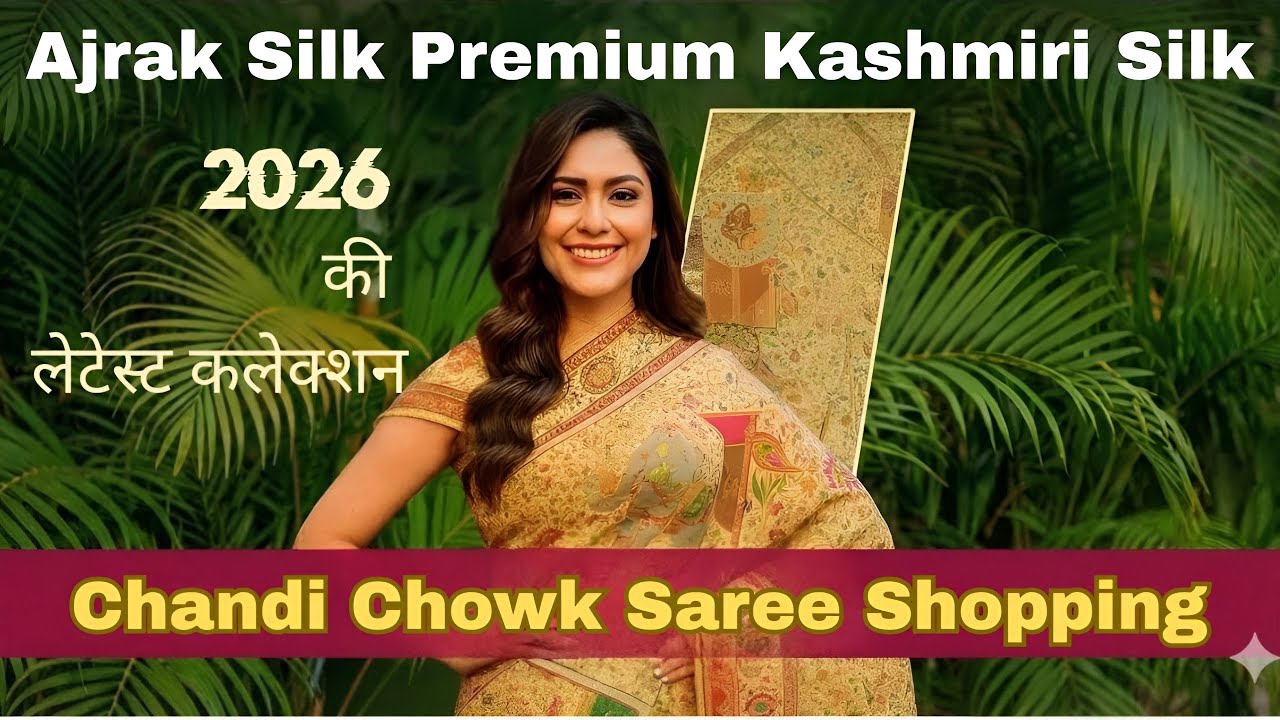 Ajrakh Silk Kashmir Premium Saree | Mrunal Thakur Look Inspired Collection 2025