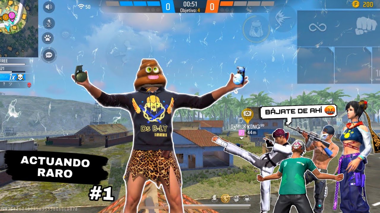 Actuando RARO en Duelo de escuadras | FREE FIRE