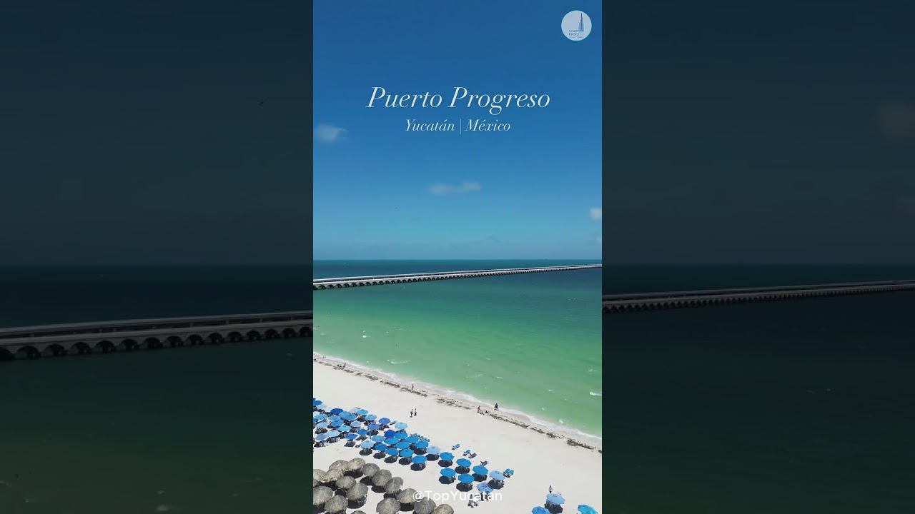 Puerto Progreso en M&eacute;rida, Yucat&aacute;n, Mexico: Descubre el Impresionante Muelle desde las Alturas 🌴