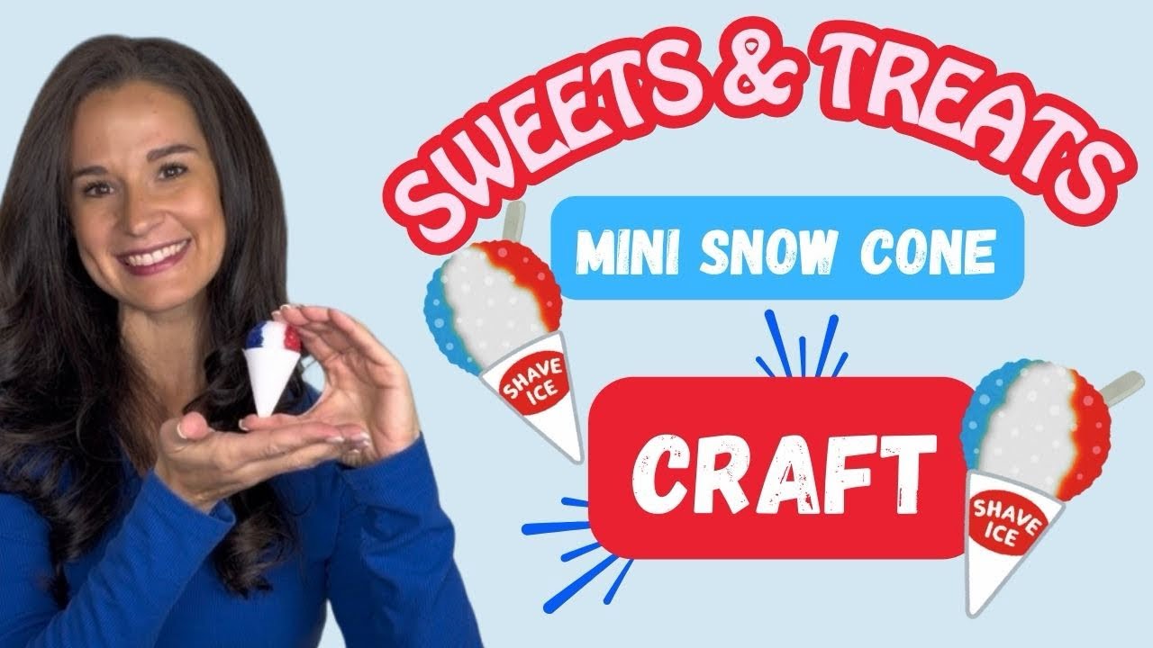 Craft for Kids | Mini Snow Cone Ornament or Magnet | Easy & Fun Art Project