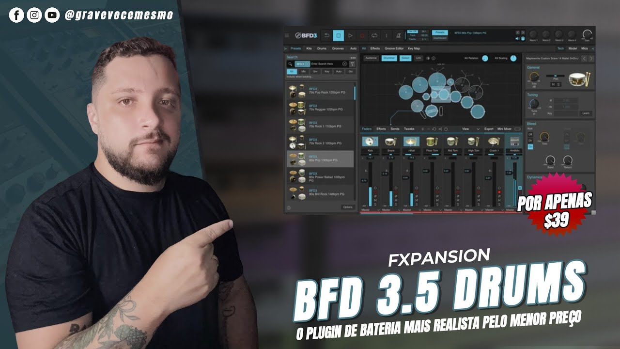 🚨BFD 3.5 Drums - O Plugin de Bateria Mais Realista PELO MENOR PREÇO ($39)