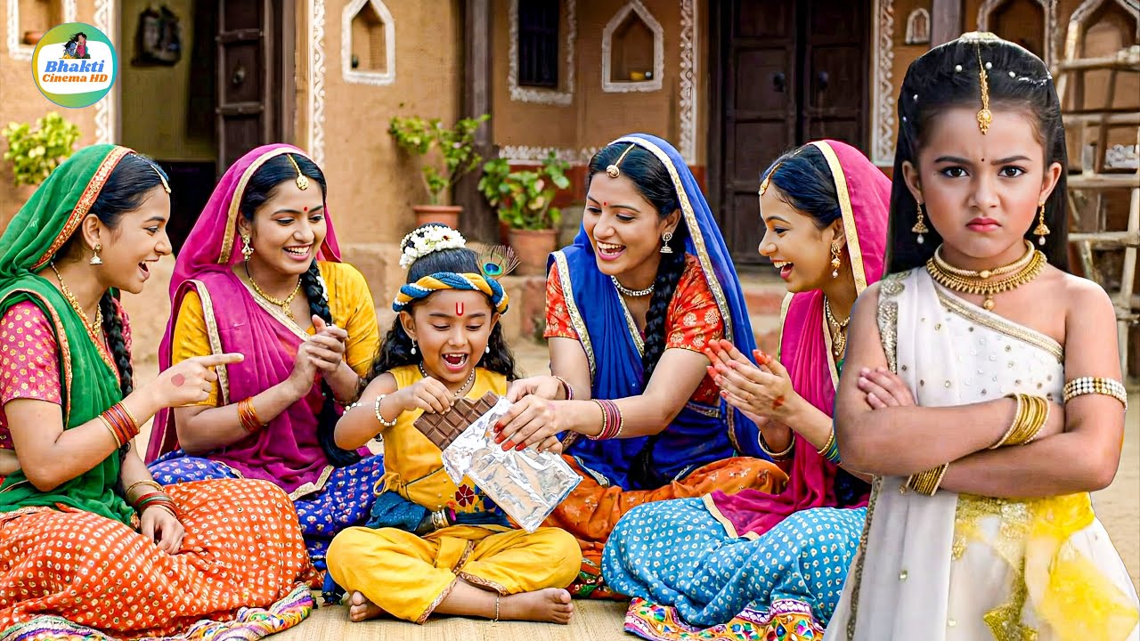 कान्हा को गोपियों के साथ चॉकलेट खाते देख राधा को हुई जलन || Yashomati Maiya Ke Nandlala