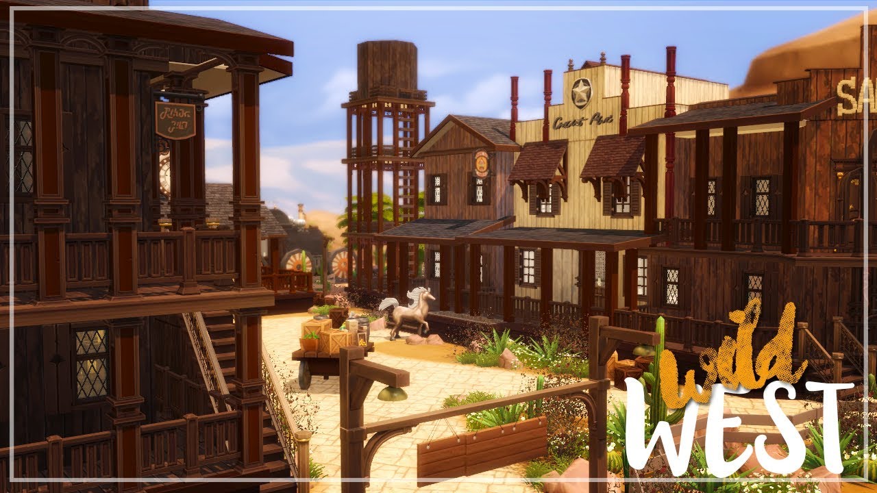 LOS SIMS 4 SPEED BUILD | WILD WEST TOWN