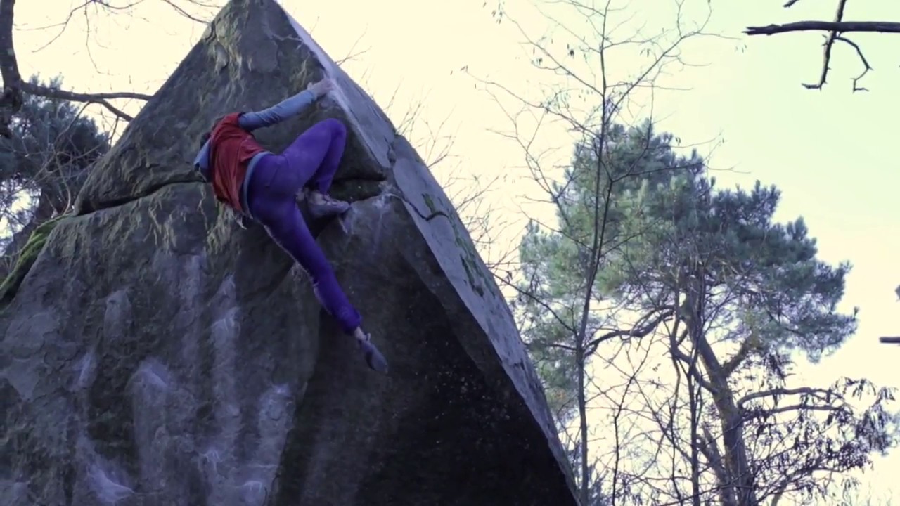 Megalithe 7C+ Fontainebleau Tina J. Hafsaas