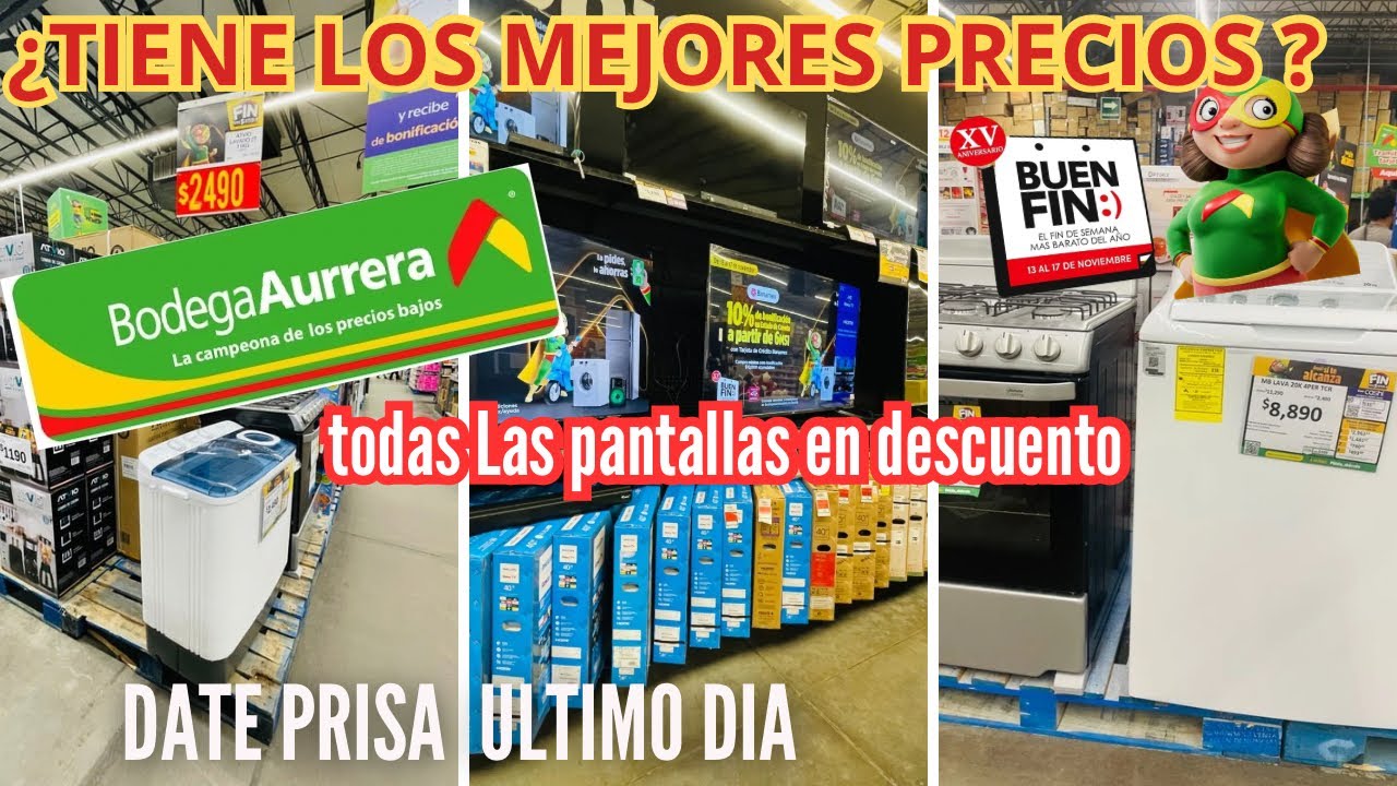 PRECIOS IRRESISTIBLES🤑ÚLTIMO DIA DEL BUEN FIN EN BODEGA Aurrerá Todas las pantallas en descuento