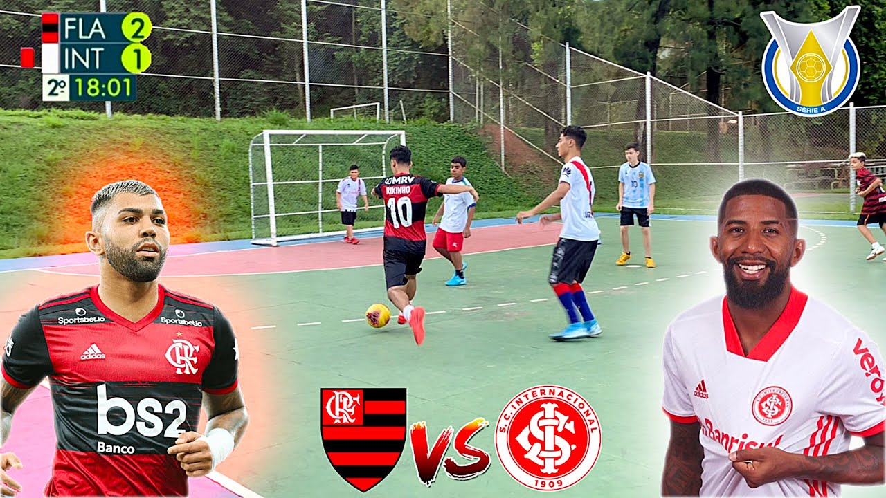 FLAMENGO vs INTERNACIONAL JOGO 5 vs 5 CAMPEONATO BRASILEIRO DESAFIOS DE FUTEBOL ‹ Rikinho ›