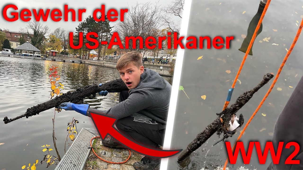 Unglaublicher WAFFENFUND beim Magnetfischen!! / Gebrüder Lange