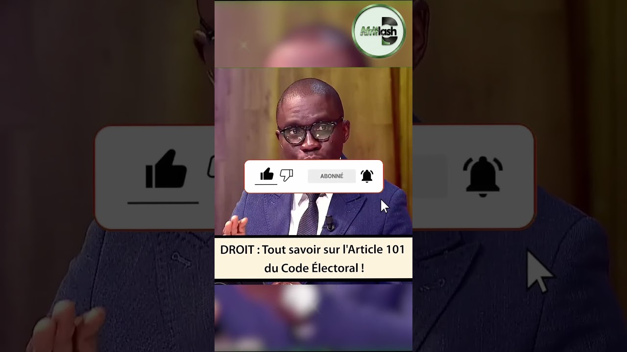 DROIT : Tout savoir sur l'Article 101 du Code &Eacute;lectoral !