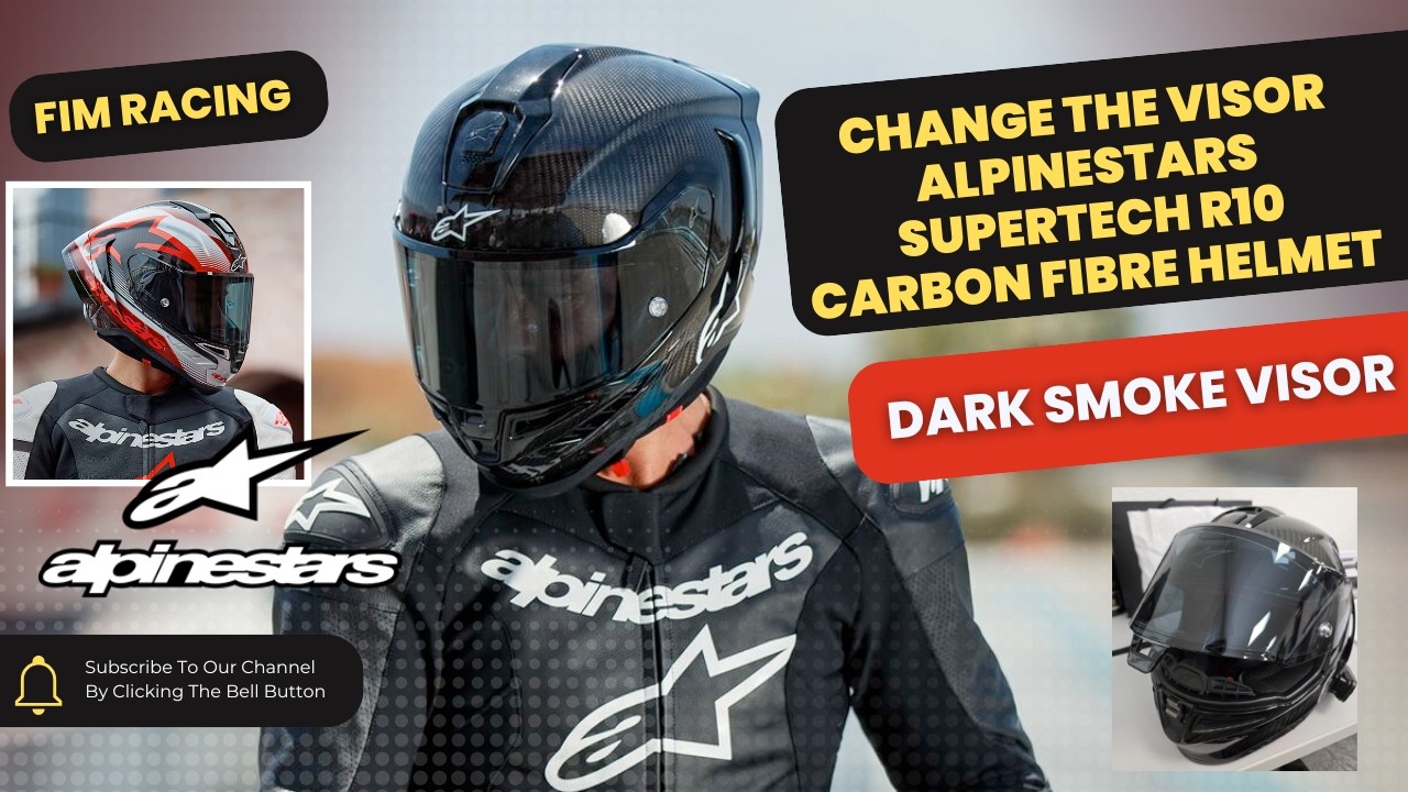 How to change the visor or face shield on an Alpinestars Supertech R10 helmet?