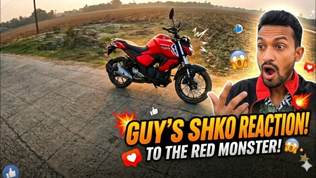 Guy’s Shocked Reaction 😱 to My Red Monster Bike! 🔥 || Desi Motovlog || All India Vlog Siraj 
