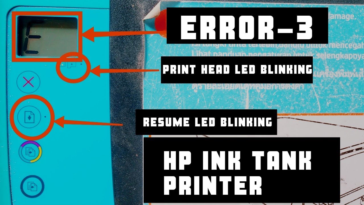 hp ink tank printer error| Error 3 | E3 solved| 2021