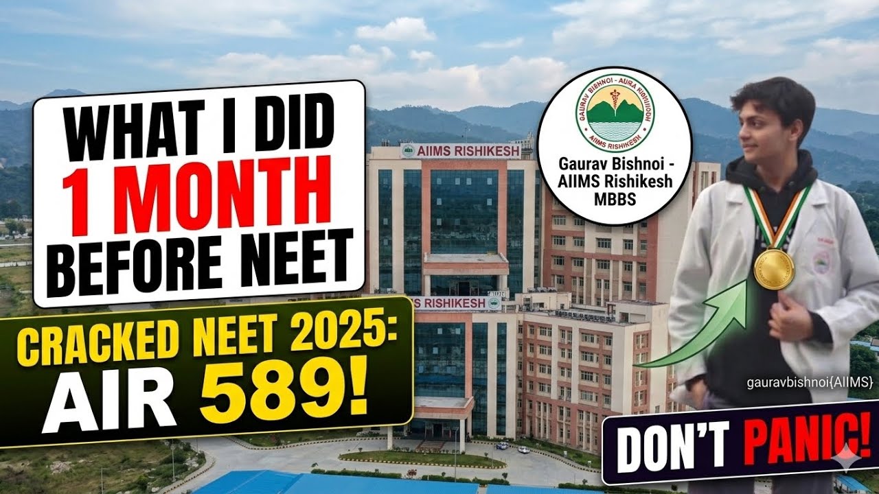 How I Got AIR 589 in NEET: My Last 30 Days Roadmap 🩺