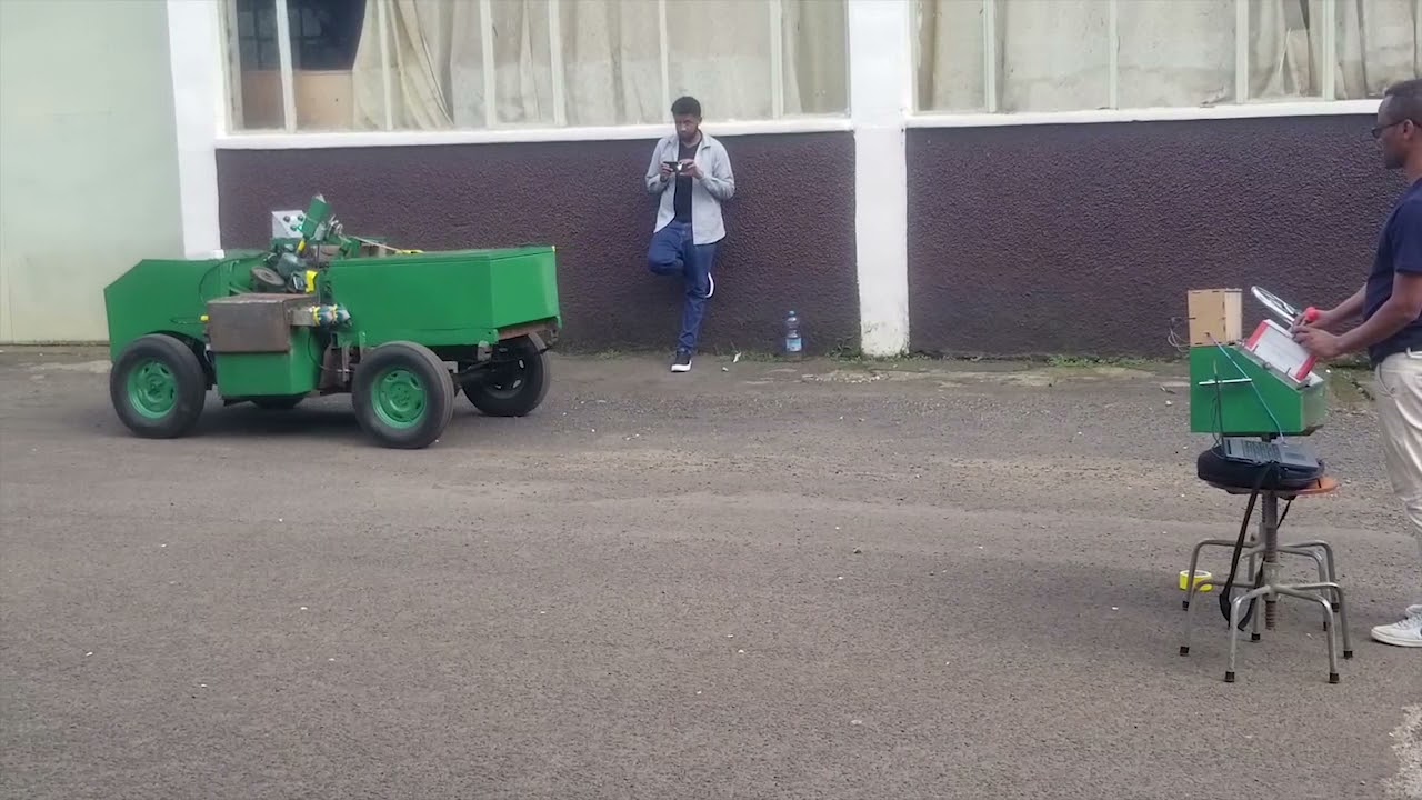 unmanned ground vehicle prototype Test in BahirDar University, Ethiopia