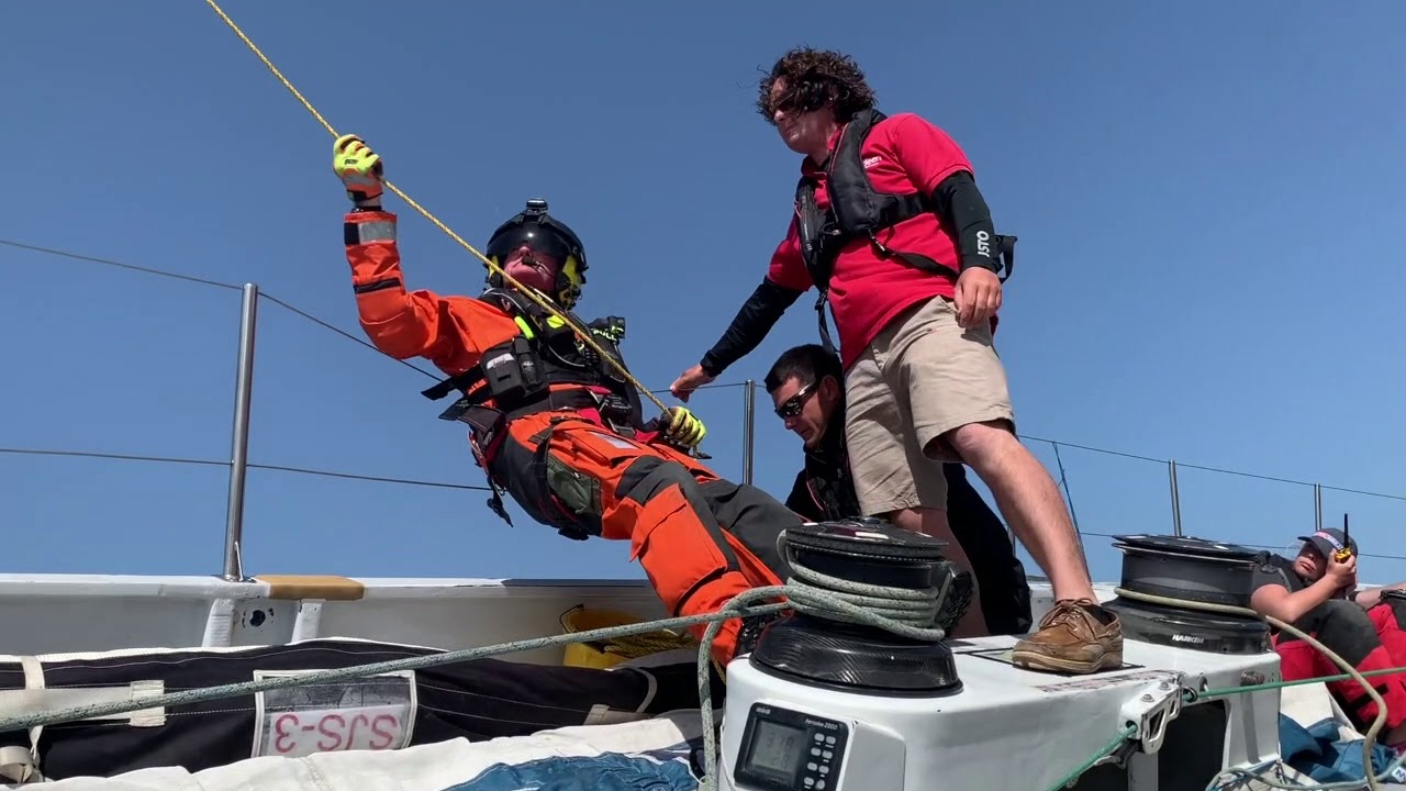 Kraken high line drill with the Solent Coast Guard