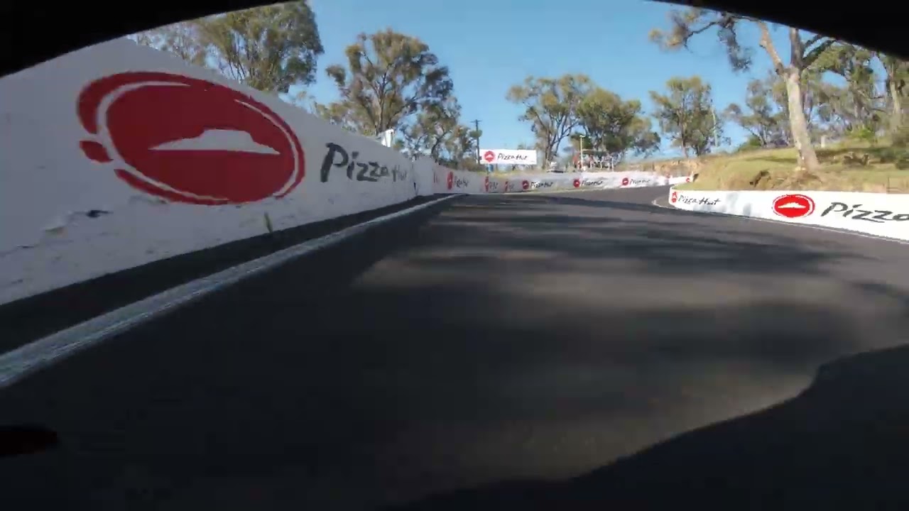 Challenge Bathurst 2024 Reverse Camera view of tire delamination.