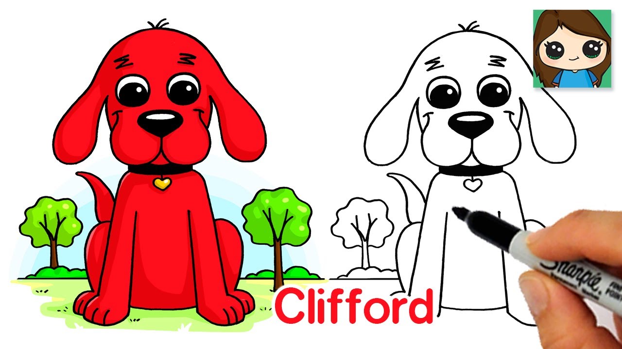 How to Draw Clifford the Big Red Dog Easy