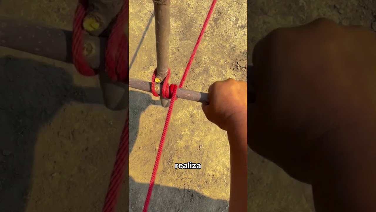 Aprende c&oacute;mo tensar una cuerda con dos palos 🪵🧠