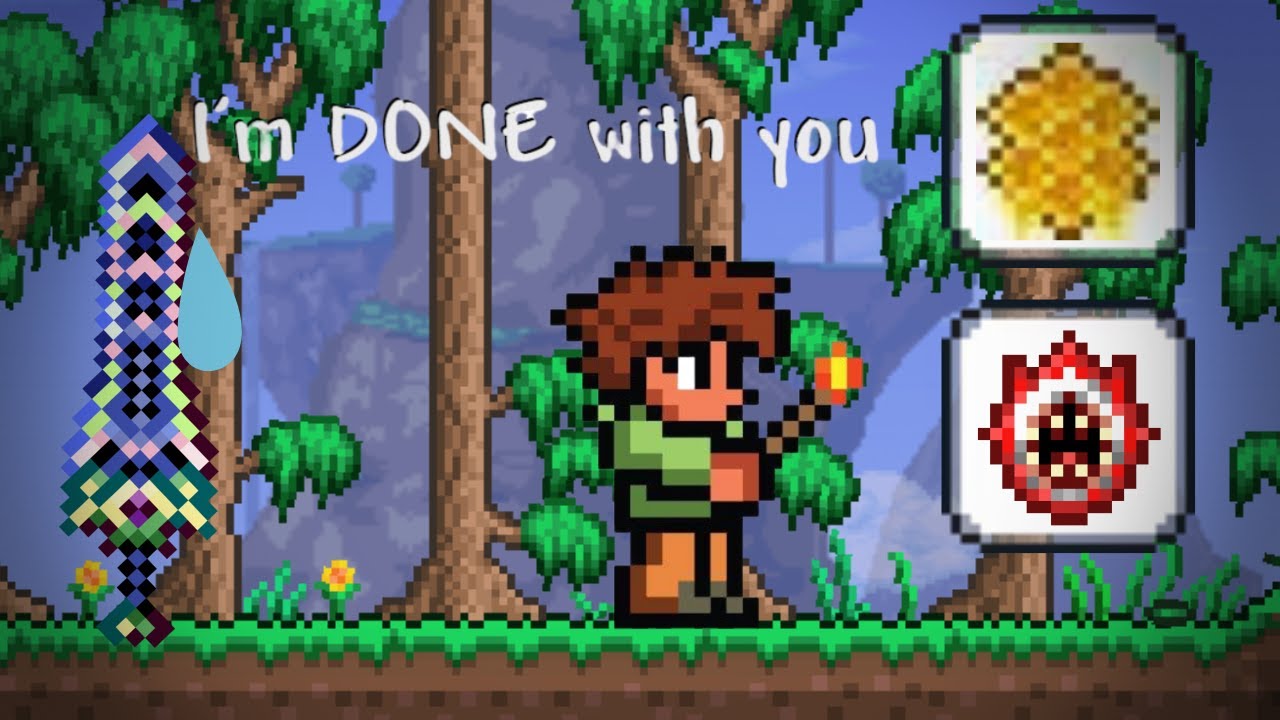 I Beat Terraria ONLY Using Accessories to Attack