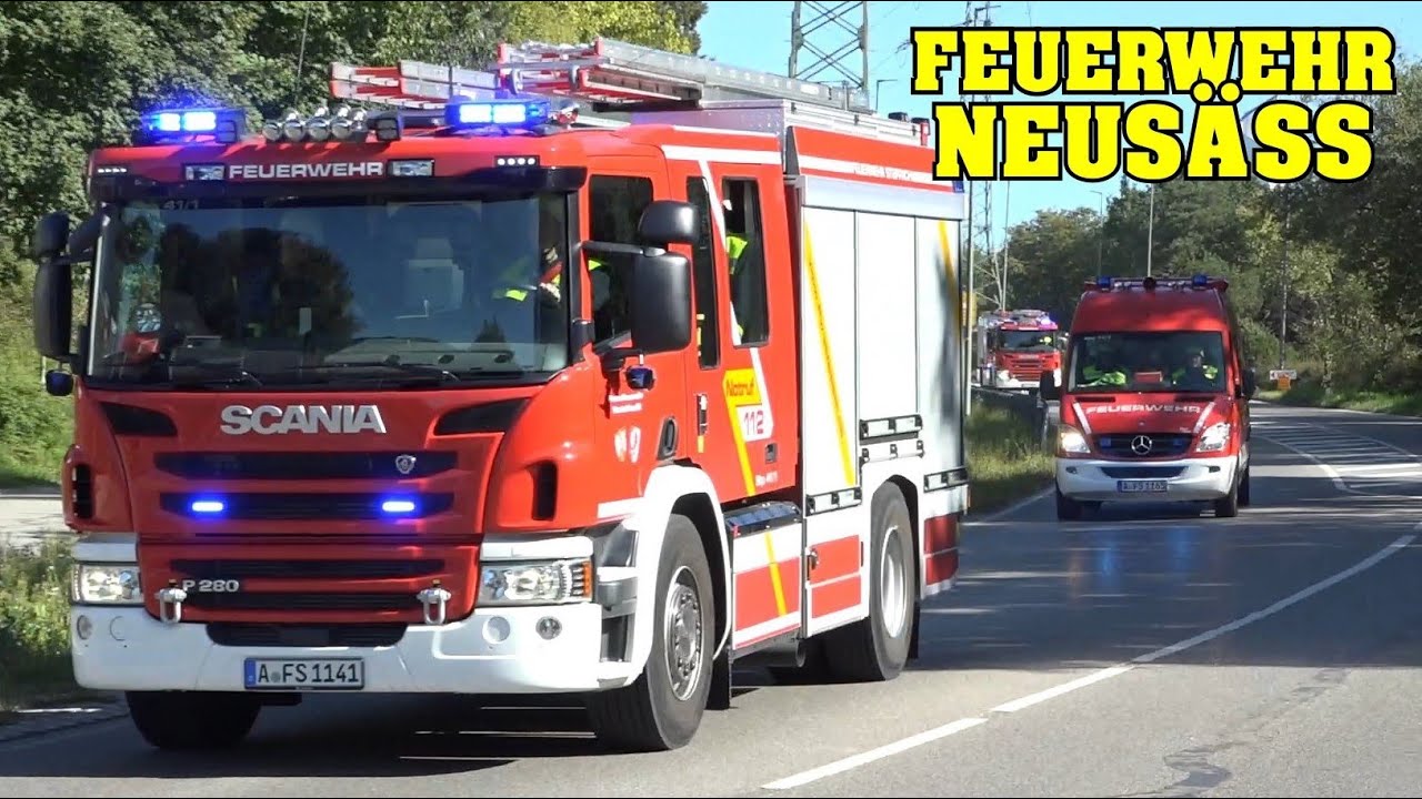 [BRAND in GEWERBEBETRIEB!] - FF NEUSÄSS | 9 Feuerwehren auf Alarmfahrt zur Großübung