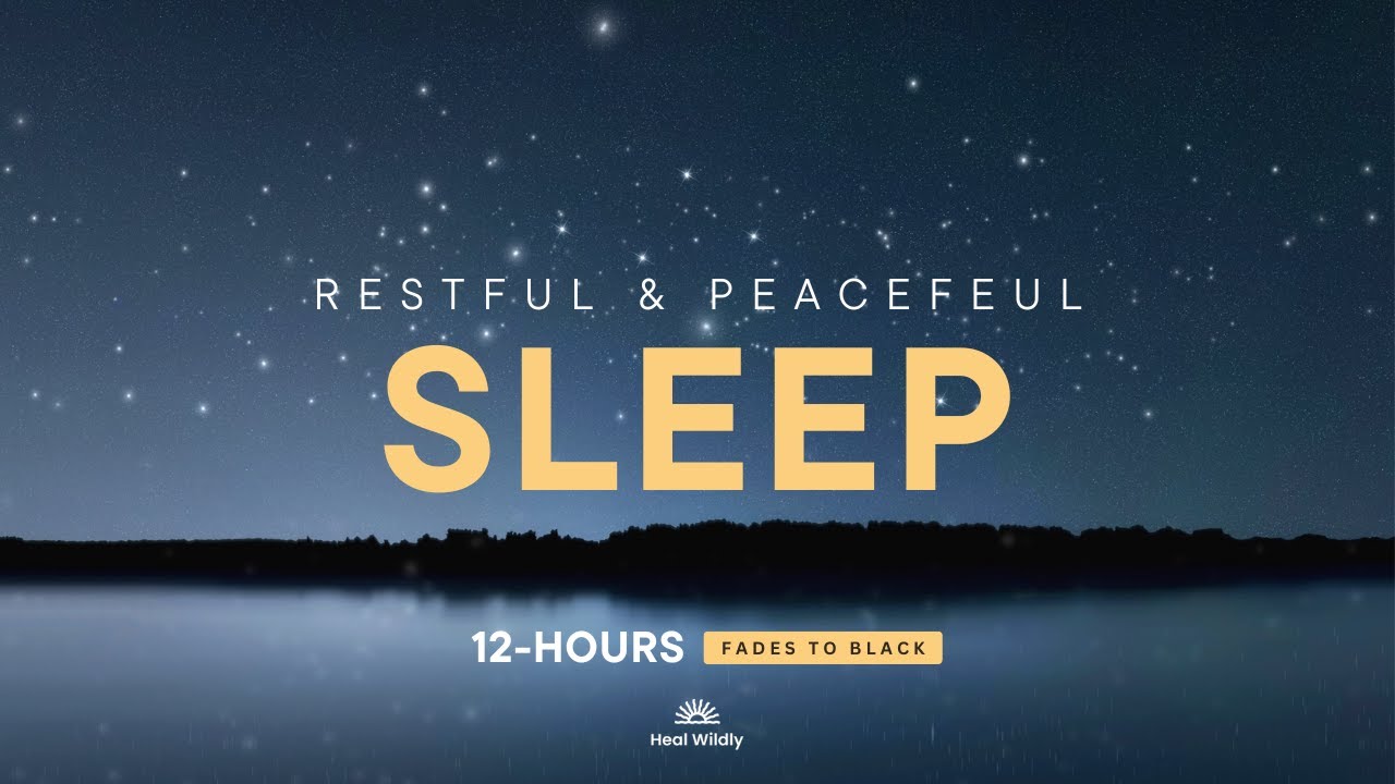 12 Hour Sleep Meditation | Relaxing Body Scan | Fade to Black for Deep Rest