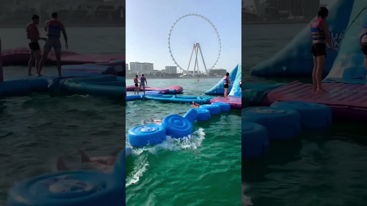 Aquafun is biggest inflatable water park in Dubai - experience more activities with Tourism guy