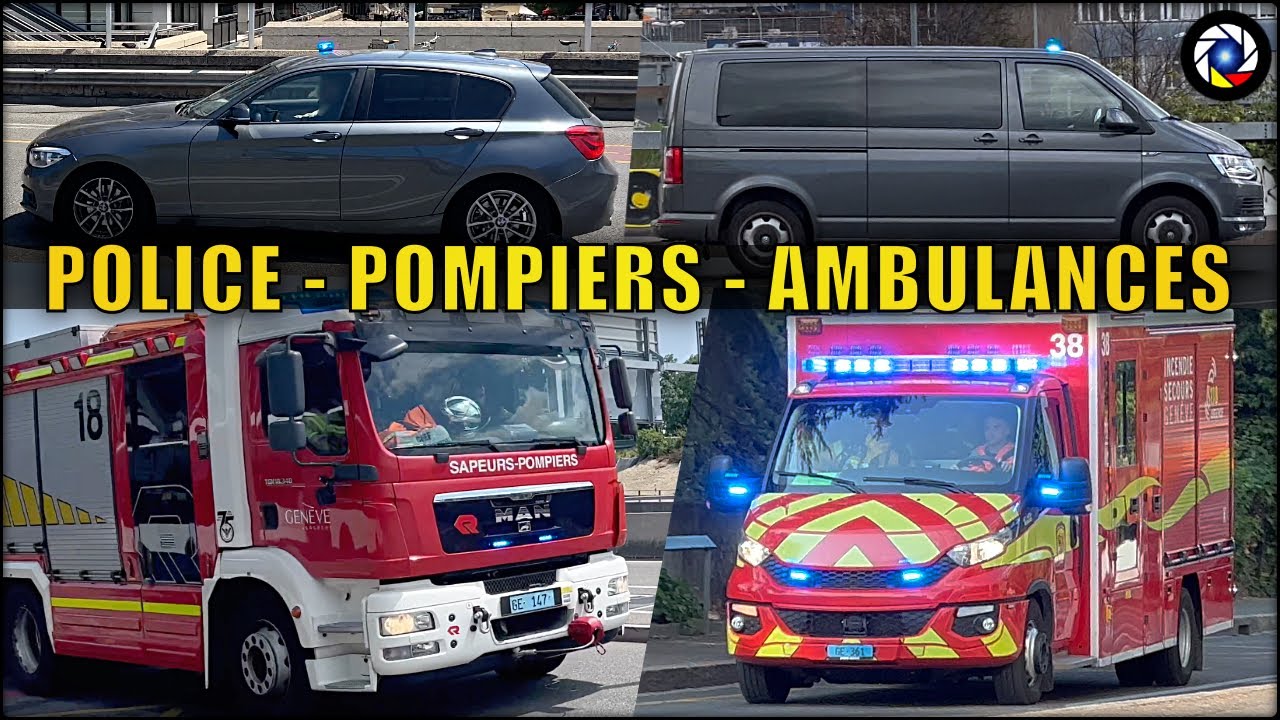 [Gen&egrave;ve] Compilation Urgences Police - Pompiers - Ambulances