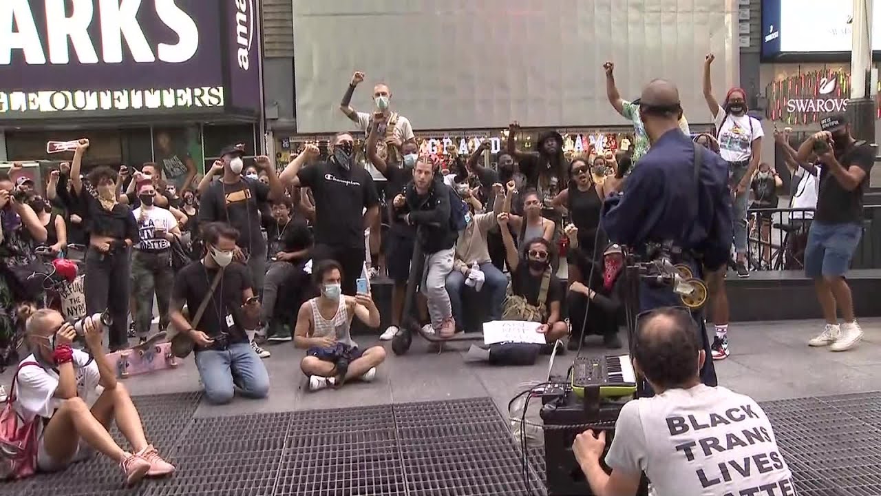 Demonstrators Take To NYC Streets To Protest Jacob Blake Shooting