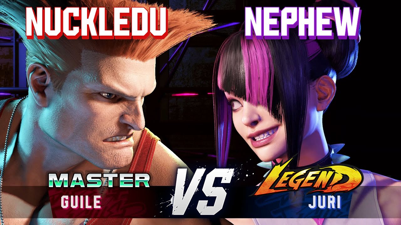 SF6 ▰ NUCKLEDU (Guile) vs NEPHEW (Juri) ▰ High Level Gameplay