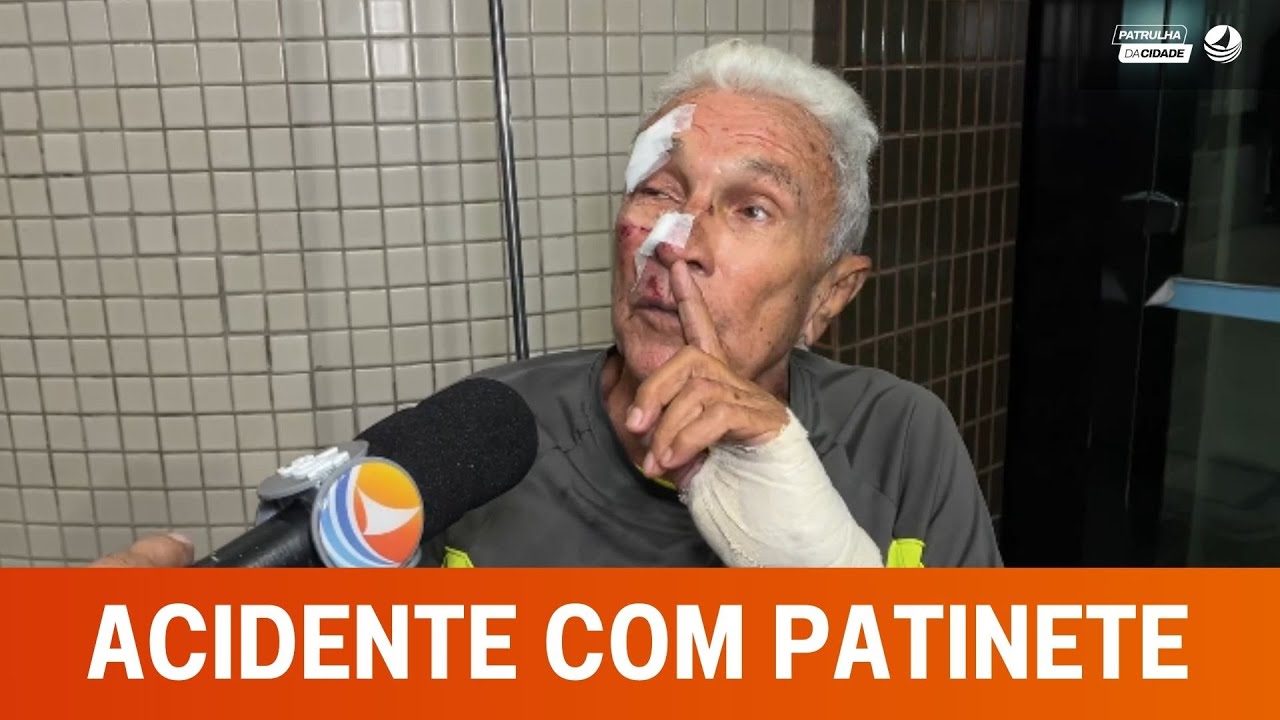 Idoso caminhava em Ponta Negra quando foi atingido por patinete
