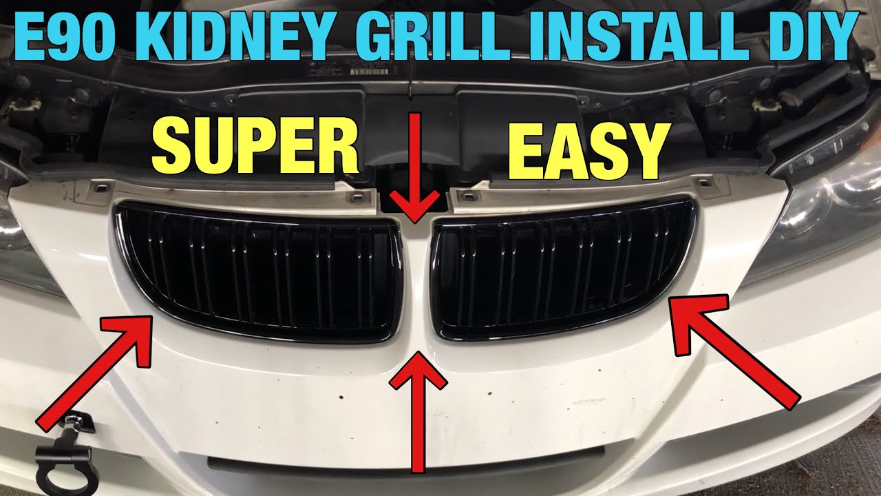 DIY E90 BMW Kidney Grill Replacement Double Slat Kidney Grills