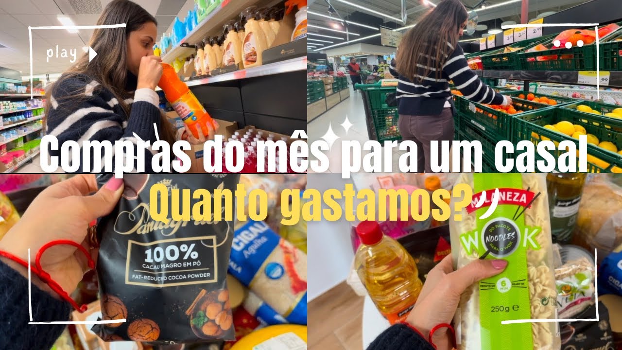 COMPRAS do MÊS no PINGO DOCE e MERCADONA para um casal