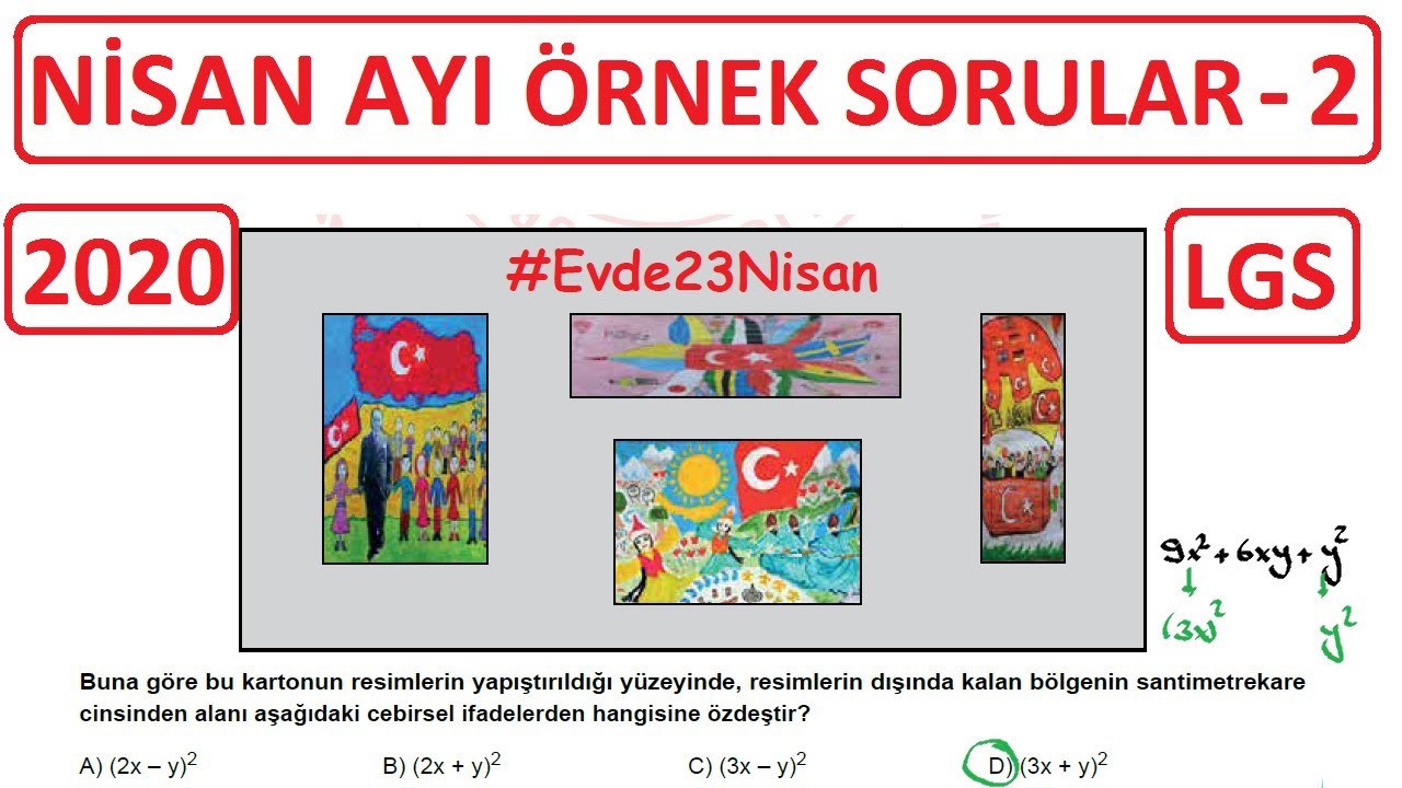 Nisan Ayı Örnek Sorular 2020 LGS