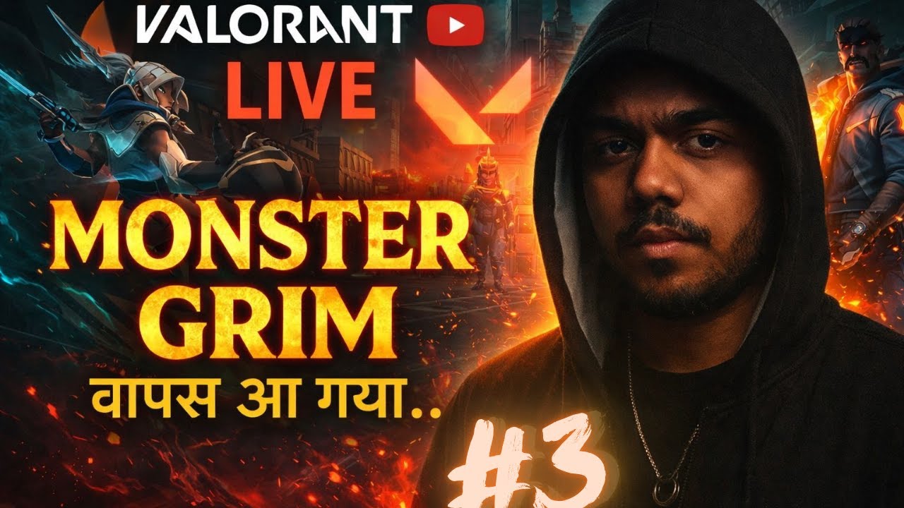 🔴#3 Tap Mode ON 😈🔥 | VALORANT LIVE HINDI | MONSTER GRIM  || NEW SERIES
