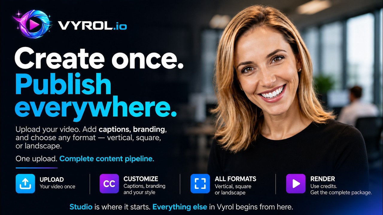 Create Once. Publish Everywhere | Vyrol Studio
