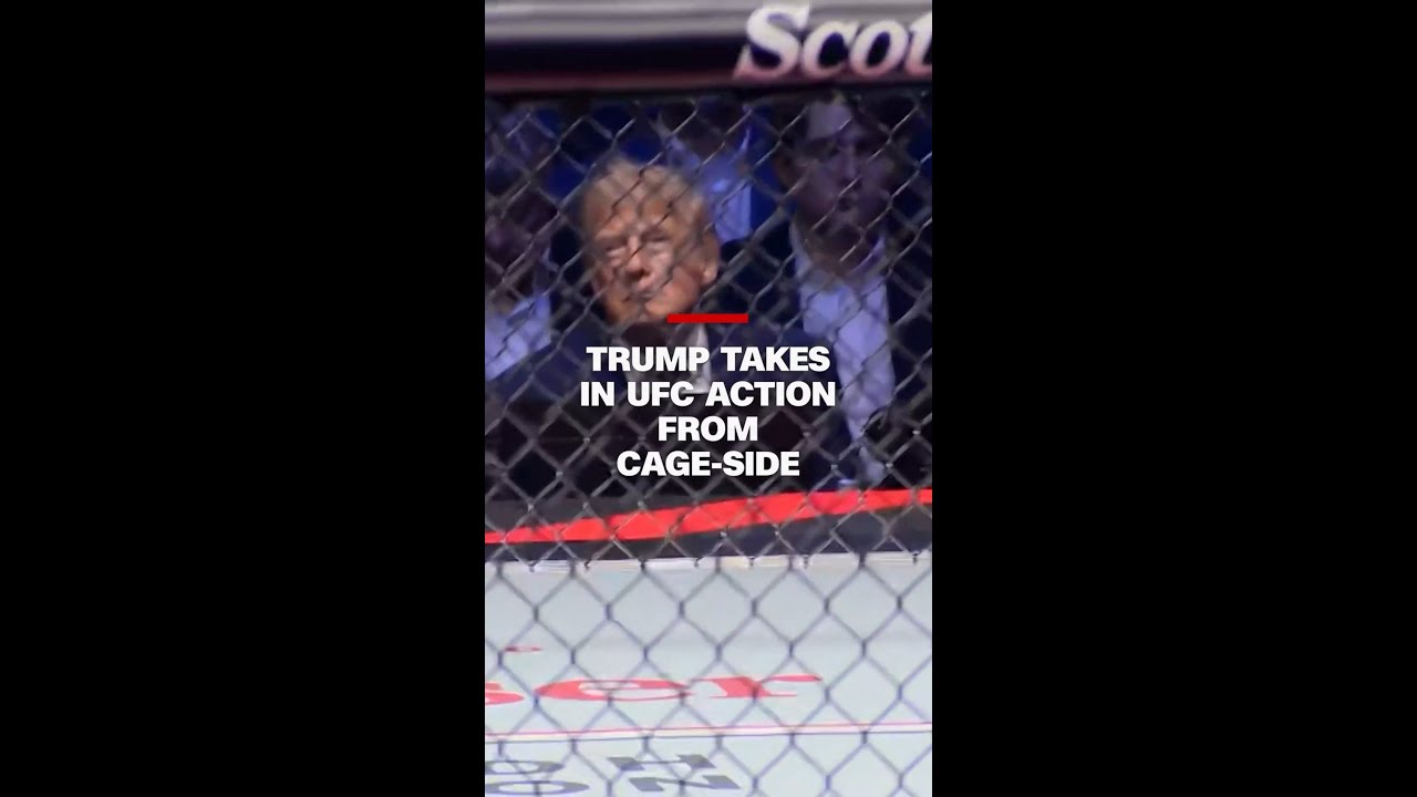 President Trump sits cageside for UFC Fight Night on White House South Lawn