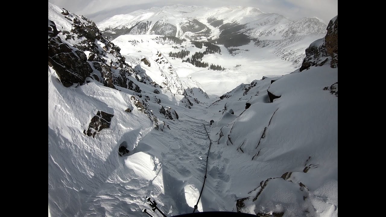 Skiing the North Pole 2nd Notch at A-Basin